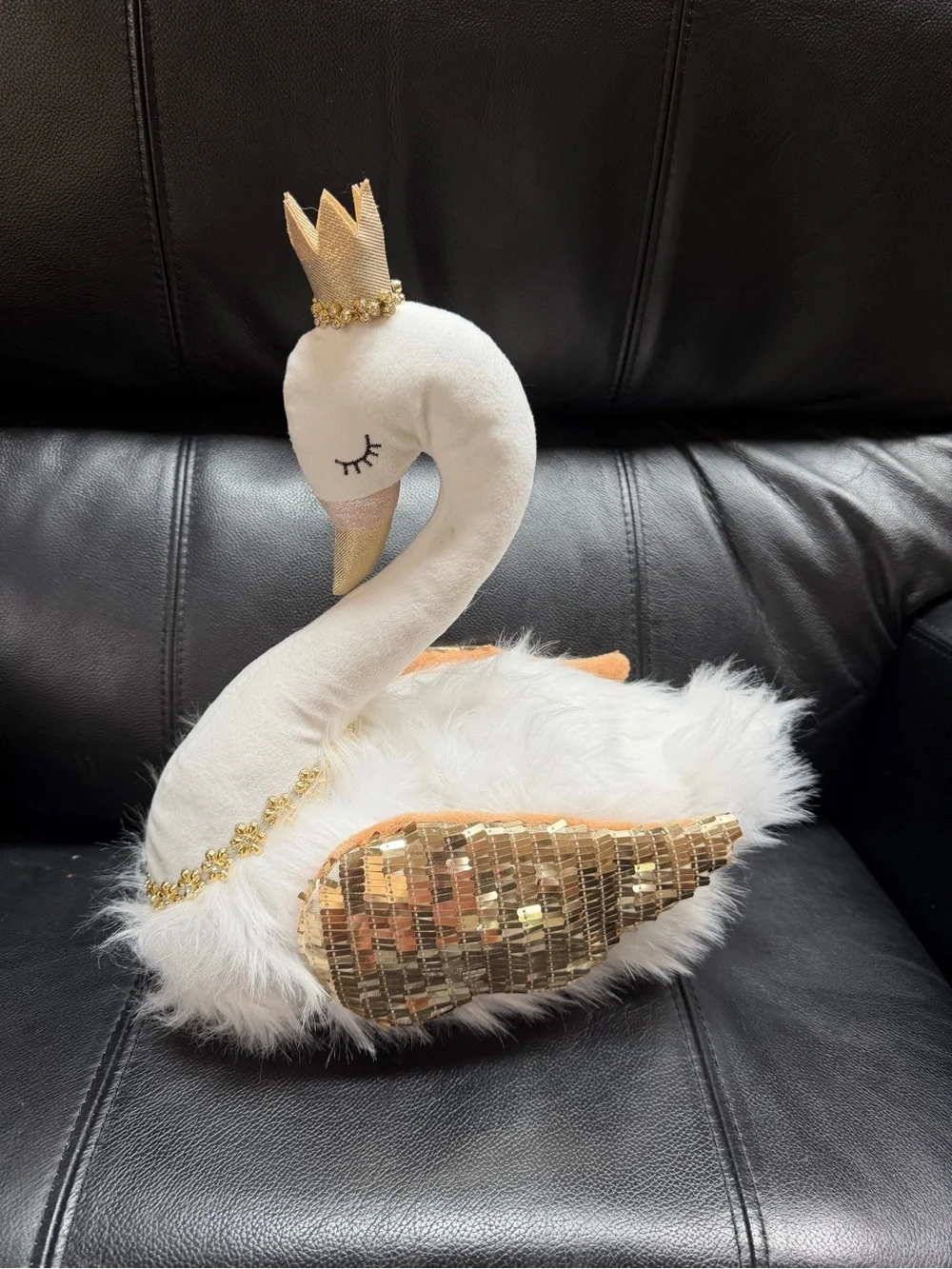Plush Stuffed Swan by Nicole Miller Home